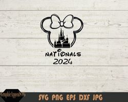 2024, bundle, dance, nationals, mouse, team, hair bow, outline, svg, png, instant download, matching, family, fil
