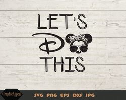 let's do this, mouse, polka dot, bandana, svg, png, dxf, jpeg, cut file, digital, download, file