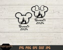 2024, summit, bundle, svg, png, cheer, dance, competition, mouse, outline, trip, family, vacation, instant download, mat