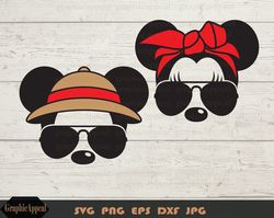 matching family safari svg - animal kingdom, bandana, hat, ears, aviator sunglasses, instant download, cut file, png, jp