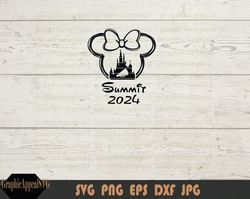 2024, summit, svg, competition, mouse, cheerleading, team, hair bow, outline, svg, jpeg, dxf, png, instant, download, pr