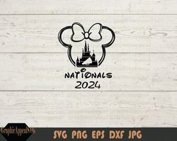 2024, bundle, cheer, nationals, mouse, cheerleading, team, hair bow, outline, svg, png, instant download, matching, fami