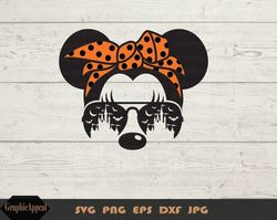 halloween, castle, sunglasses, svg, ears, polka dot bandana, aviators, bats, head, digital download, cut file, clipart,