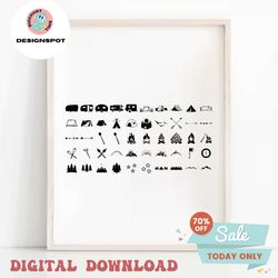 camping svg bundle / camper svg / summer svg / campfire svg / camping clipart / cricut / cut files / silhouette / vector