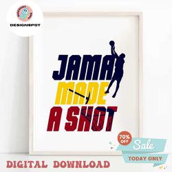 lebron james los angeles lakers jama made a shot svg