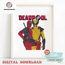 Funny Deadpool And Wolverine Superhero PNG