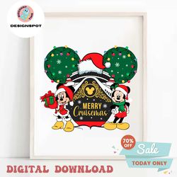 cute merry cruisemas mickey minnie svg file for cricut