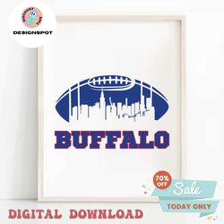 buffalo bills 1960 football skyline svg digital download