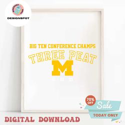 university of michigan big ten conference champs svg