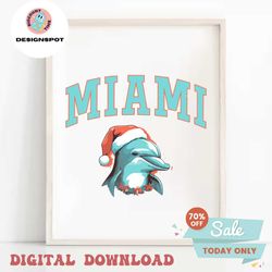 christmas miami dolphins svg cricut digital download
