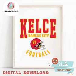 travis kelce kansas city football svg digital download