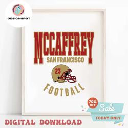 christian mccaffrey san francisco football svg