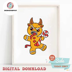 gingerbread man krampus christmas svg