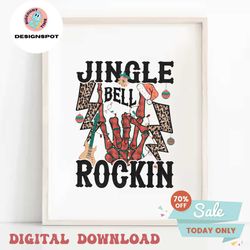 skeleton hand jingle bell rockin svg