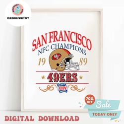 san francisco 49ers nfc champions 1989 svg