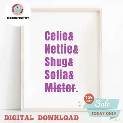 celie nettie shug sofia mister the color purple svg