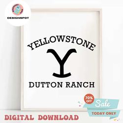 retro yellowstone dutton ranch svg