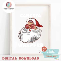 gangsta wrapper santa merry christmas png