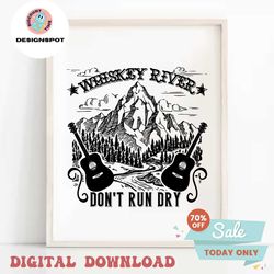 whiskey river willie nelson dont run dry svg