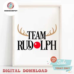 reindeer svg, christmas svg, rudolph svg, team rudolph svg, reindeer face svg, christmas reindeer, cricut