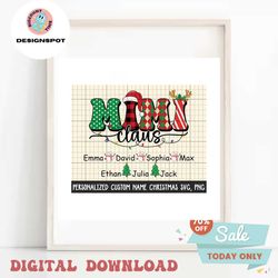 custom christmas mimi claus svg, png, custom grandma claus christmas svg ,file for sublimation