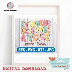 retro speech therapy speech language pathologist therapist svg, everyone serves a voice speech therapy flower retro svg,