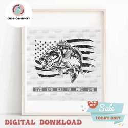 us bass fish svg | bass fish clipart | bass fish cutfile | bass fish png | bass fishing svg | us fishing svg | fishing d