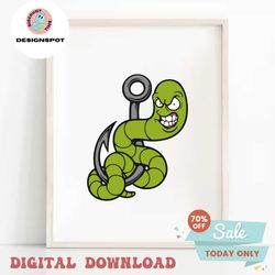 worm svg, worms clipart, fish bait, fishing bait, fishing rod, fishing bait, worm png svg png jpg pdf ai digital d