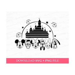Mouse and Friends Svg, Magical Kingdom Svg, Family Trip Svg, Vacay Mode, Family Vacation Svg, Mouse and Friends Face Svg