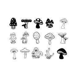 mushroom svg, cute mushrooms svg, floral mushrooms svg, magic mushroom svg, mystical mushroom png clipart, diy mushroom