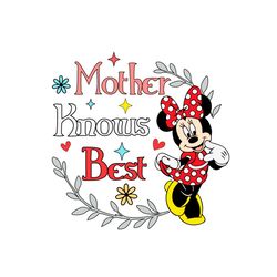 mother knows best minnie dissney mother's day svg