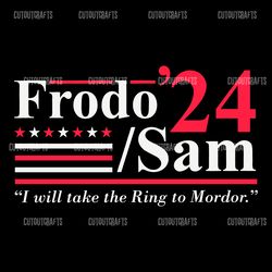 frodo and sam 2024 i will take the ring to mordor svg