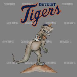 detroit tigers dinosaur playing baseball png