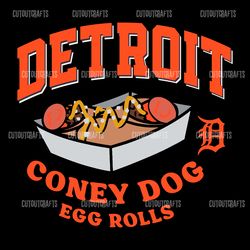 retro detroit coney dog egg rolls svg digital download files