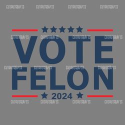 retro vote felon 2024 trump for president svg