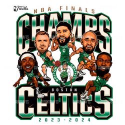 boston celtics 2024 nba finals champs caricature png