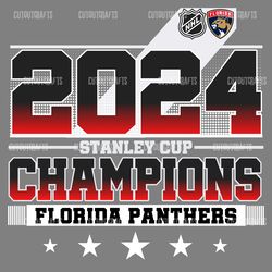 nhl 2024 stanley cup champions florida panthers svg