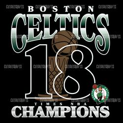 boston celtics 18 times nba champions png