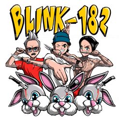 blink 182 throwing knives rabbit png digital download files
