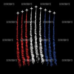 red white blue air force flyover men's t-shirt png