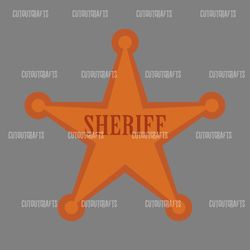 sheriff woody badge svg digital download files