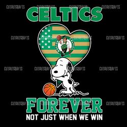 snoopy hug heart celtics forever not just when we win png