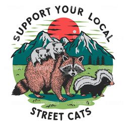 vintage support your local street cats svg