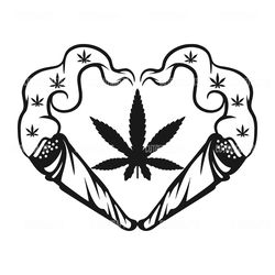 heart weed joint svg digital download files