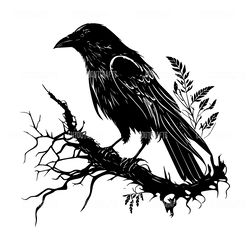 crow svg digital download files