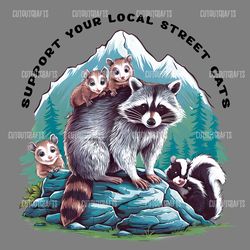 funny animal support your local street cats png