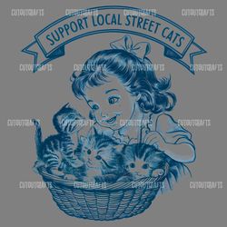 groovy girl support local street cats png