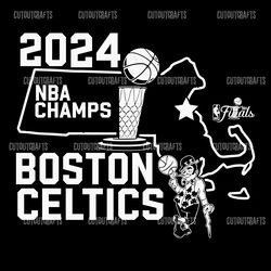 2024 nba champs boston celtics map svg digital download files