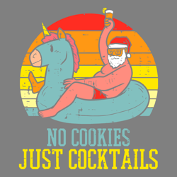 no cookies just cocktails funny santa svg