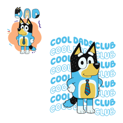 cool dads club bluey bandit heeler svg